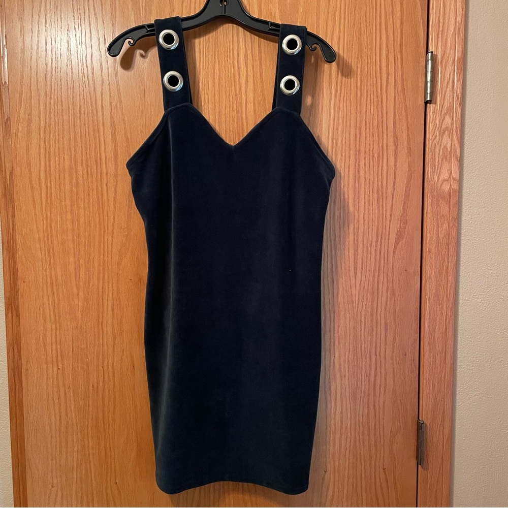 wild fable dark green velvet corduroy mini dress L